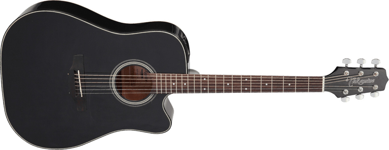 Takamine Gd15ce Blk Dreadnought Cw Epicea Acajou Tp-4t - Black - Guitare Electro Acoustique - Main picture