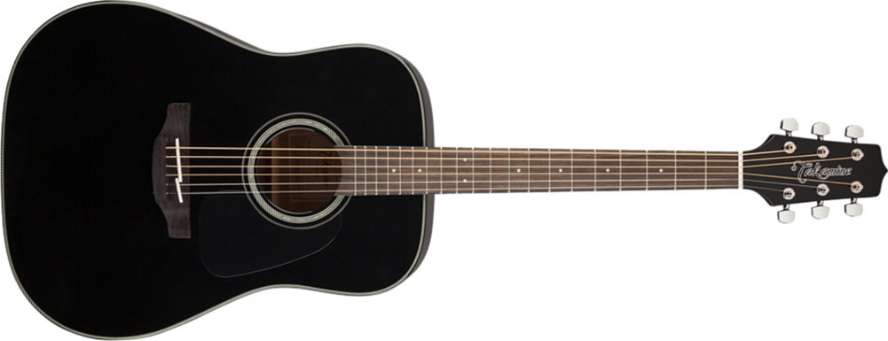 Takamine Gd30-blk Dreadnought Epicea Acajou - Black - Guitare Acoustique - Main picture