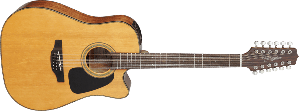 Takamine Gd30ce12 Nat Dreadnought Cw 12-cordes Epicea Acajou - Natural Gloss - Guitare Electro Acoustique - Main picture