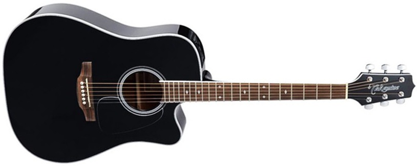 Takamine Gd34ce Dreadnought Cw Epicea Acajou Ova - Black - Guitare Acoustique - Main picture