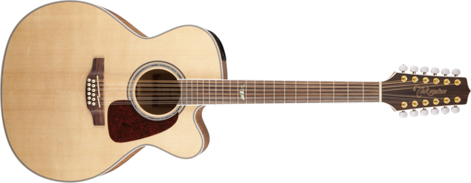 Takamine Gj72ce-12-nat Jumbo Cw 12-cordes Epicea Erable Rw - Natural Gloss - Guitare Electro Acoustique - Main picture