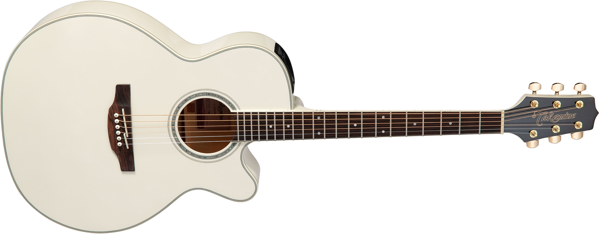 Takamine Gn37ce-pw Nex Grand Auditorium Cw Epicea Acajou Rw - Pearl White - Guitare Folk - Main picture