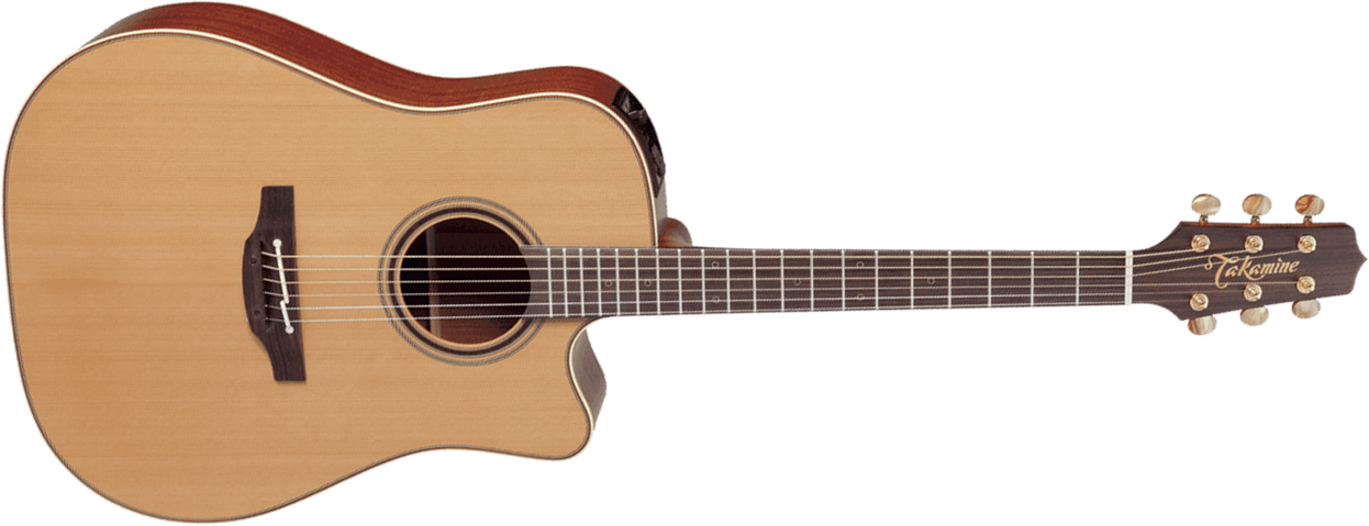 Takamine P3dc Pro Japan Dreadnought Cw Cedre Sapele - Naturel Satin - Guitare Electro Acoustique - Main picture