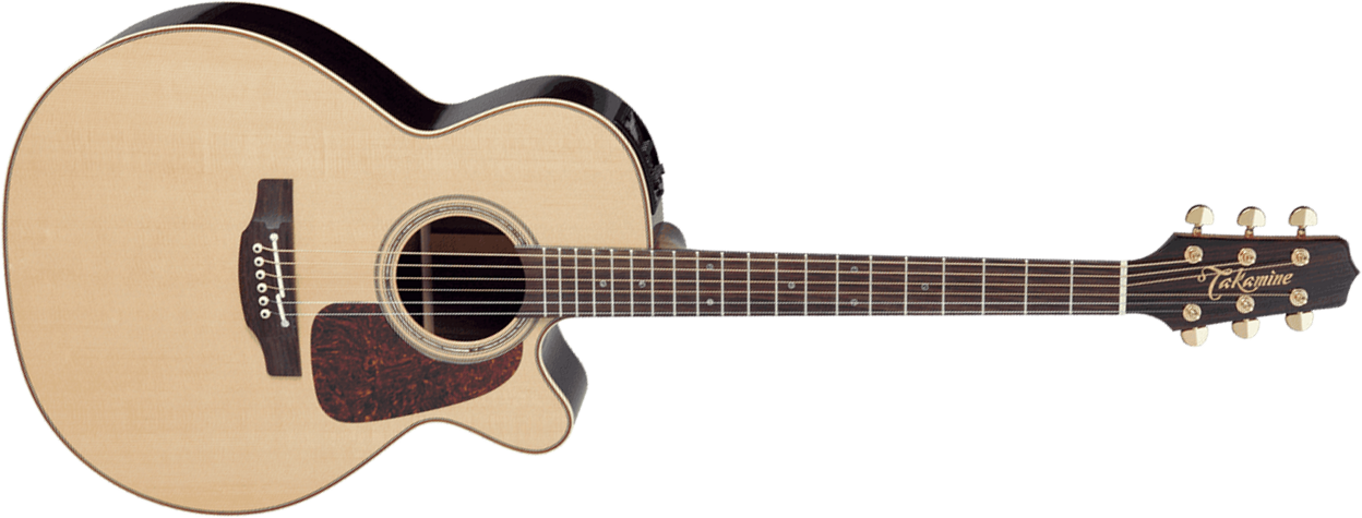 Takamine P5nc Pro Japan Nex Mini Jumbo Cw Epicea Palissandre Ctp3 - Natural Gloss - Guitare Electro Acoustique - Main picture