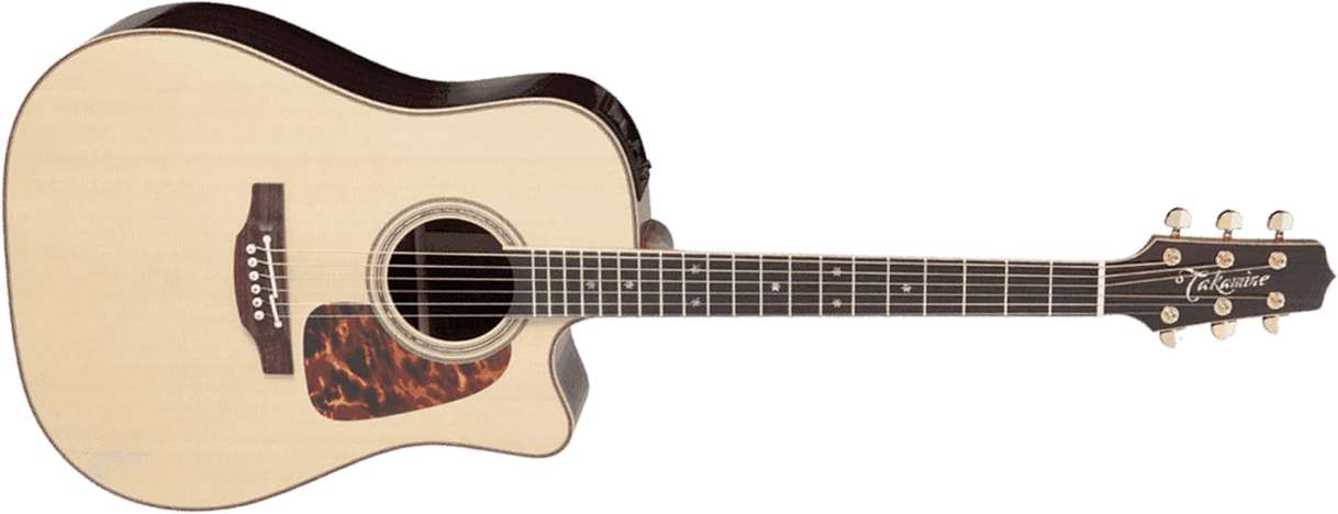 Takamine P7dc Pro Japan Dreadnought Cw Epicea Palissandre Ctp-3 - Natural - Guitare Electro Acoustique - Main picture