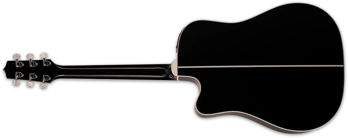 Takamine Ef341dx Jap Dreadnought Cw Cedre Erable Rw - Black - Guitare Folk - Variation 1