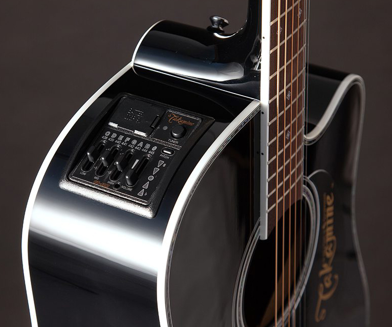 Takamine Ef341dx Jap Dreadnought Cw Cedre Erable Rw - Black - Guitare Folk - Variation 2