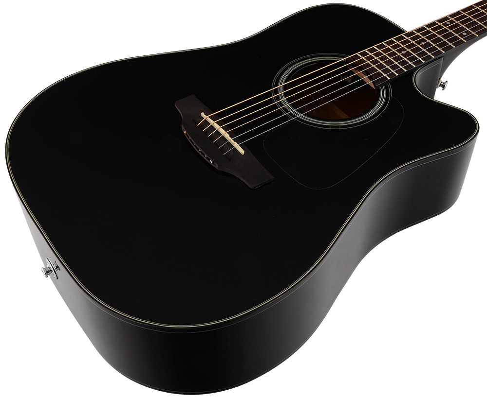 Takamine Gd15ce Blk Dreadnought Cw Epicea Acajou Tp-4t - Black - Guitare Electro Acoustique - Variation 3