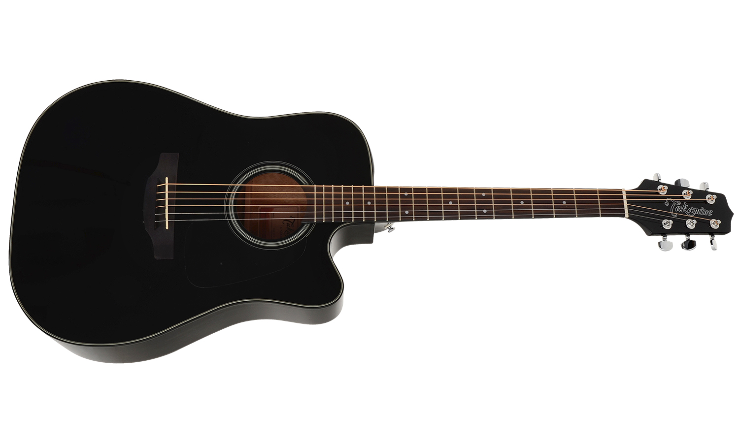 Takamine Gd15ce Blk Dreadnought Cw Epicea Acajou Tp-4t - Black - Guitare Electro Acoustique - Variation 1