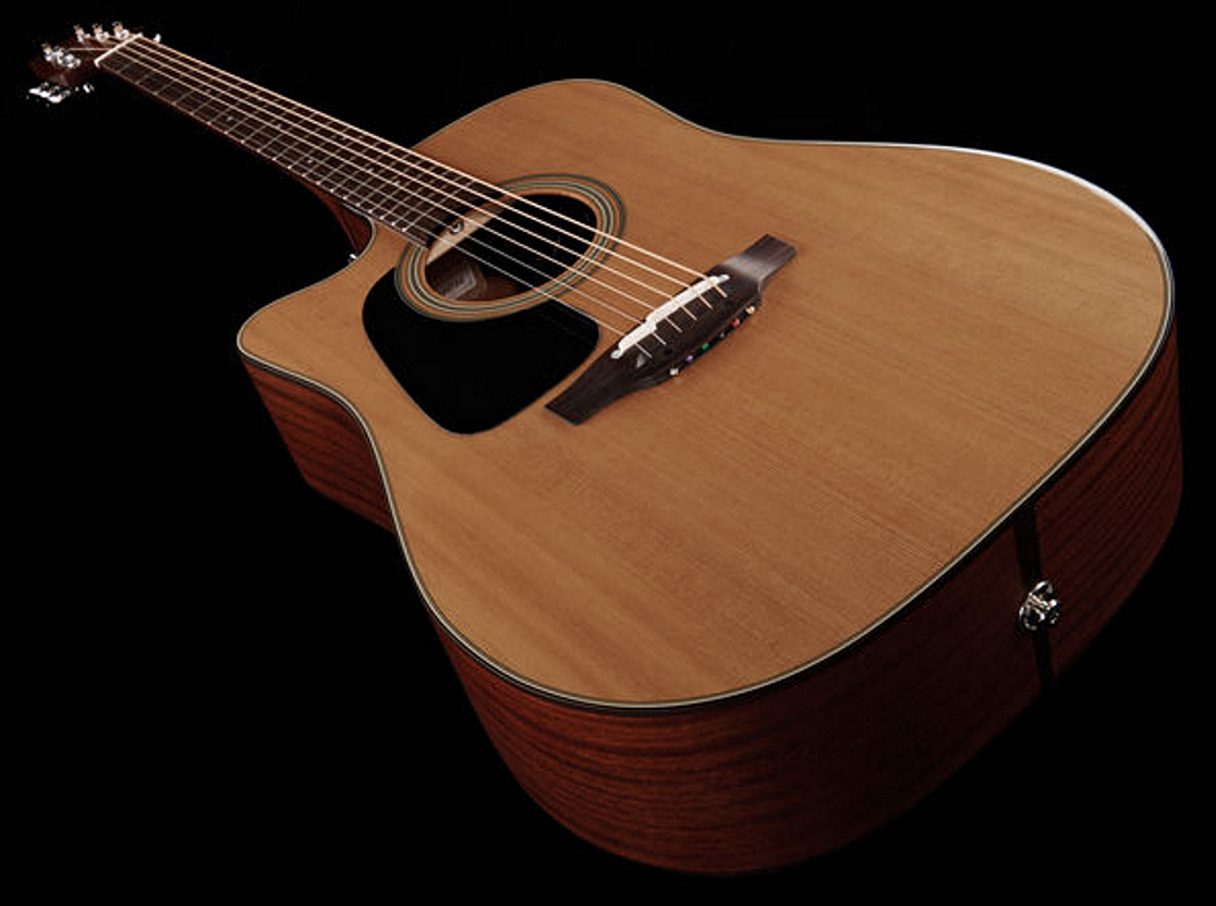 Takamine P3dclh Pro Japan Dreadnought Cw Gaucher Cedre Sapele - Natural Satin - Guitare Electro Acoustique - Variation 2