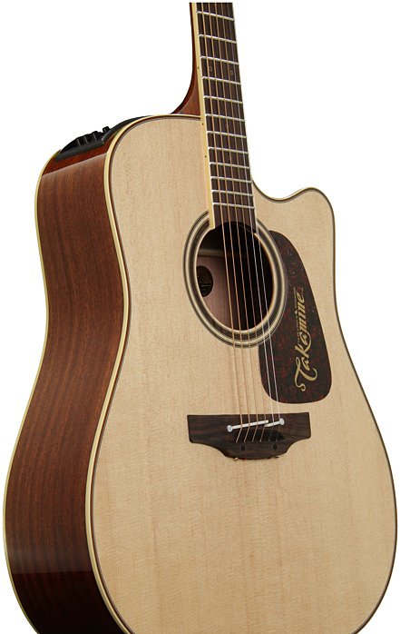 Takamine P4dc Pro Series Japan Dreadnought Cw Epicea Sapele - Natural Gloss - Guitare Electro Acoustique - Variation 2