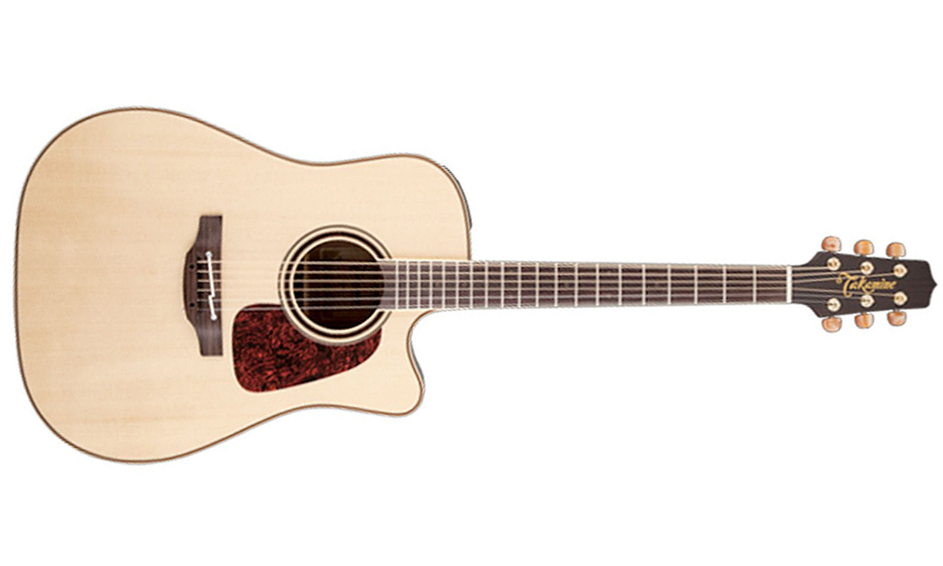 Takamine P4dc Pro Series Japan Dreadnought Cw Epicea Sapele - Natural Gloss - Guitare Electro Acoustique - Variation 1