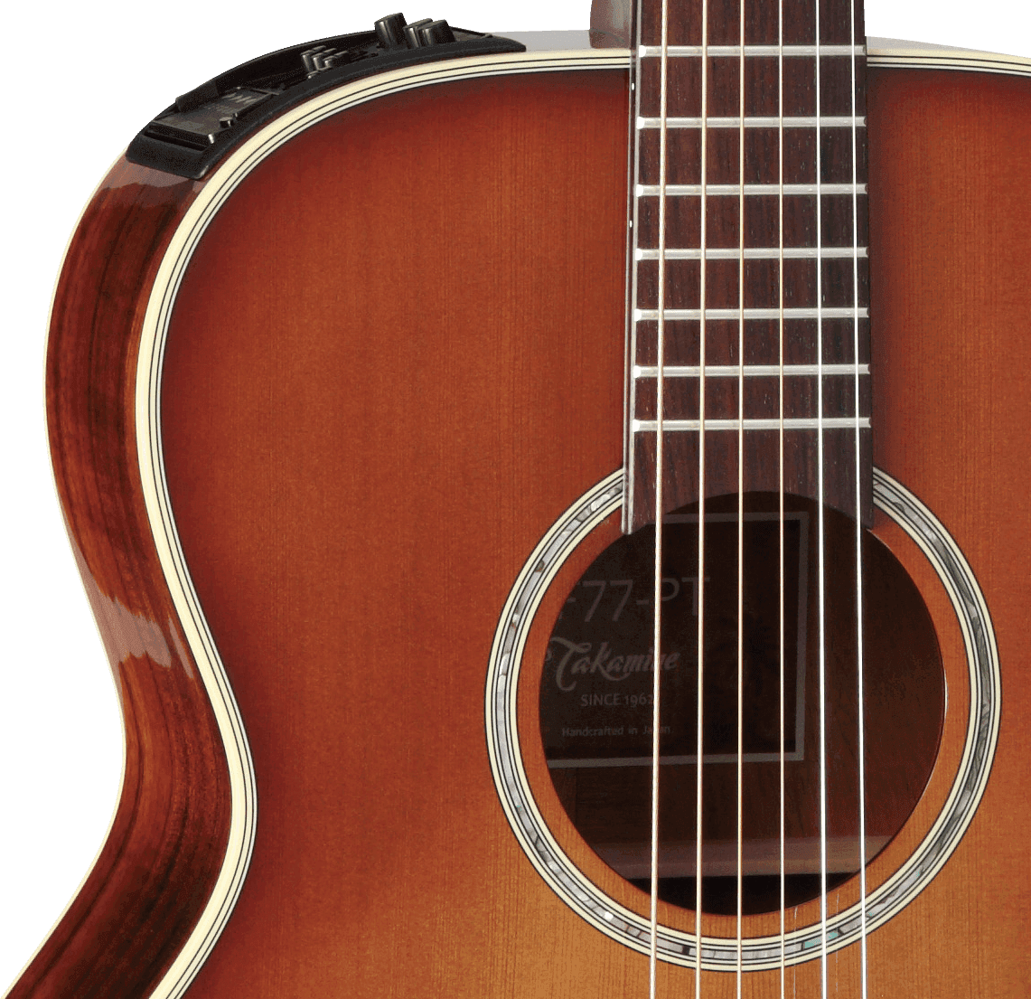 Takamine Tf77-pt Legacy Japan Orchestra Model Cedre Koa Ctp-3 - Sunsetburst - Guitare Electro Acoustique - Variation 1
