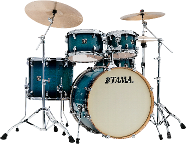 Tama Cl52krs-bab Superstar Classic Maple 22 - Blue Lacquer Burst - Batterie Acoustique Standard - Main picture