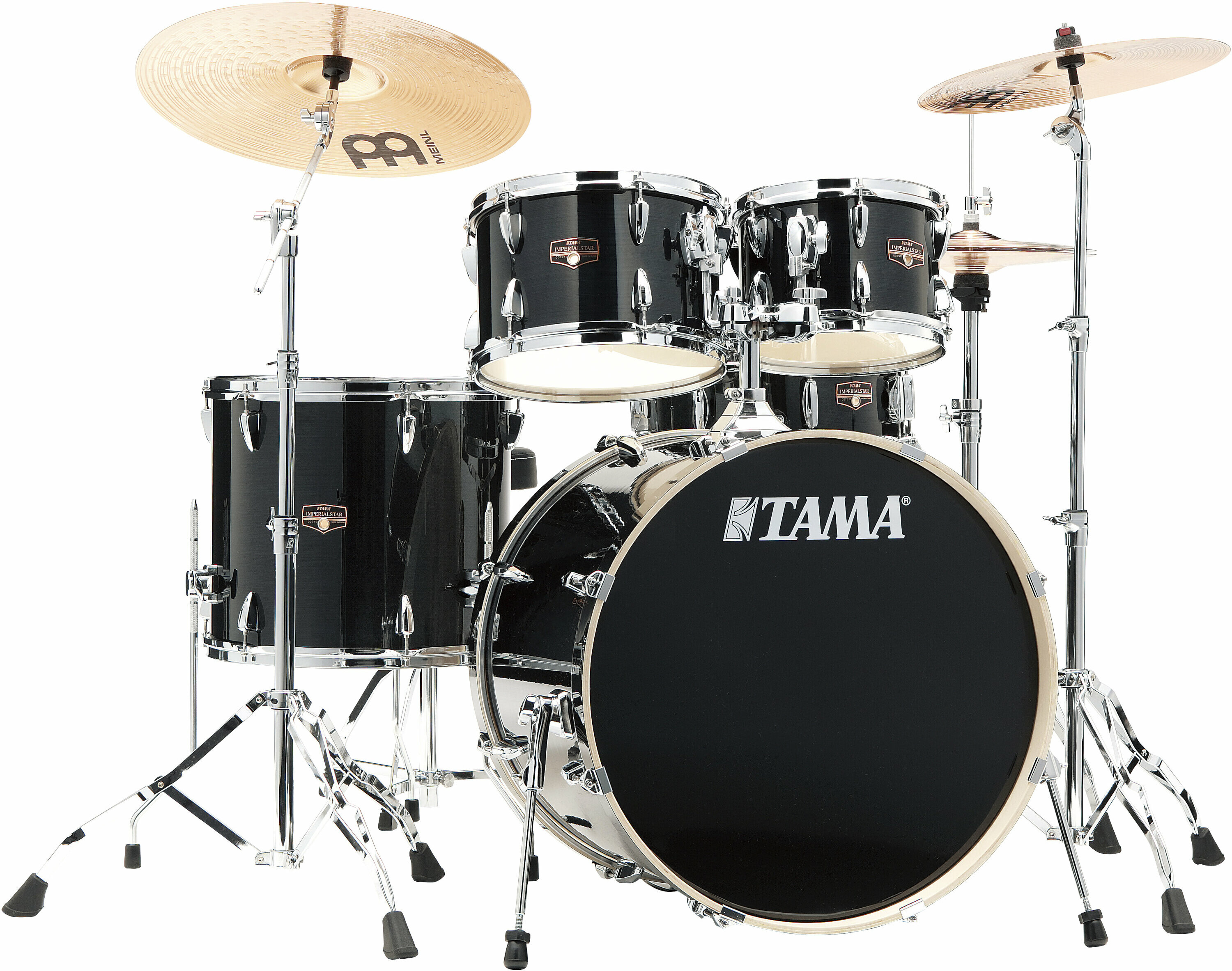 Tama Imperialstar Cl 5 Futs Shell Kit + Meinl Cymbal - Hairline Black - Batterie Acoustique Standard - Main picture