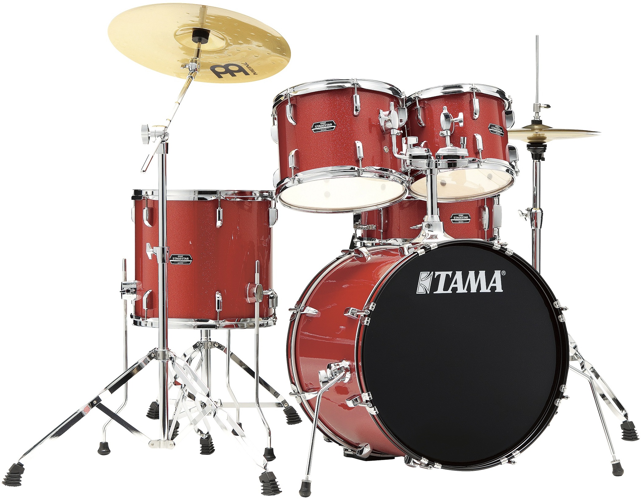 Tama Stagestar St50h5 20 Poplar Kit - Candy Red Sparkle - Batterie Acoustique Stage - Main picture