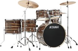 Batterie acoustique rock Tama Imperialstar 22'' - 6 fûts et + - Coffee teak wrap