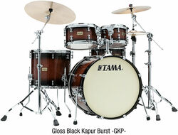 Batterie acoustique fusion Tama S.L.P. Dynamic Kapur Kit - 4 fûts - Gloss black kapur burst