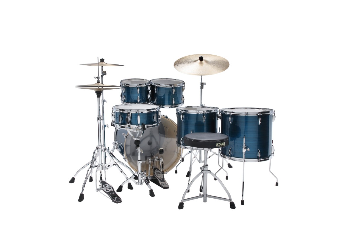 Tama Imperialstar 22'' - 6 FÛts Et + - Hairline Blue - Batterie Acoustique Rock - Variation 5