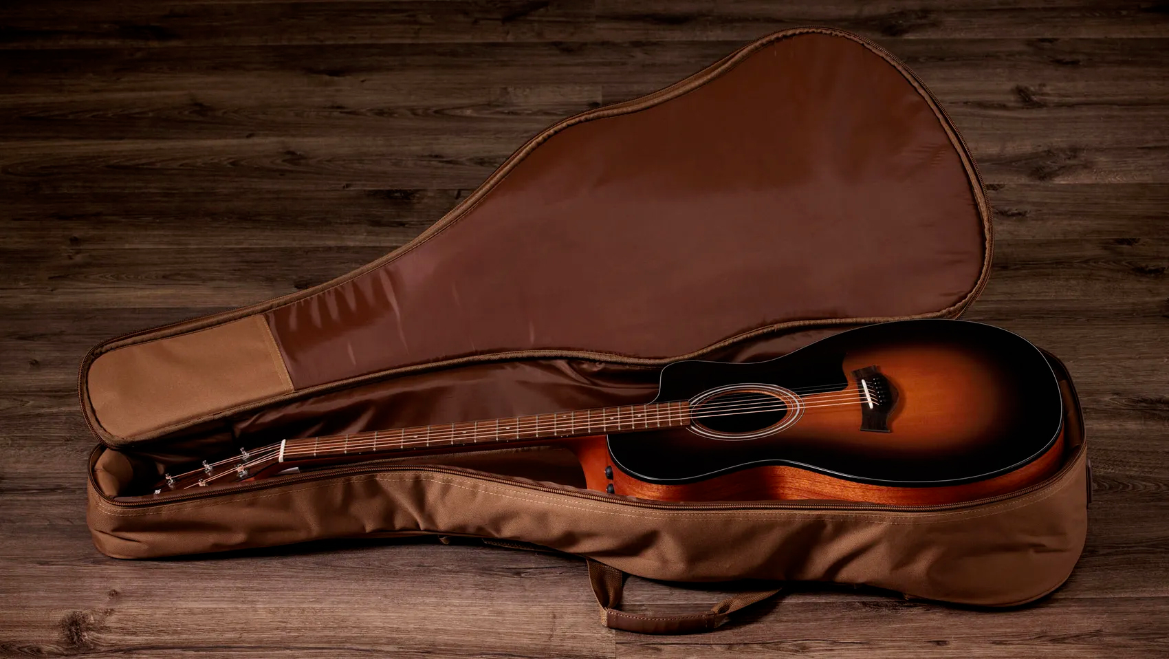 Taylor 114ce Special Edition Grand Auditorium Cw Epicea Sapele Euc Es2 - Dark Tobacco Edgeburst Top - Guitare Folk - Variation 7