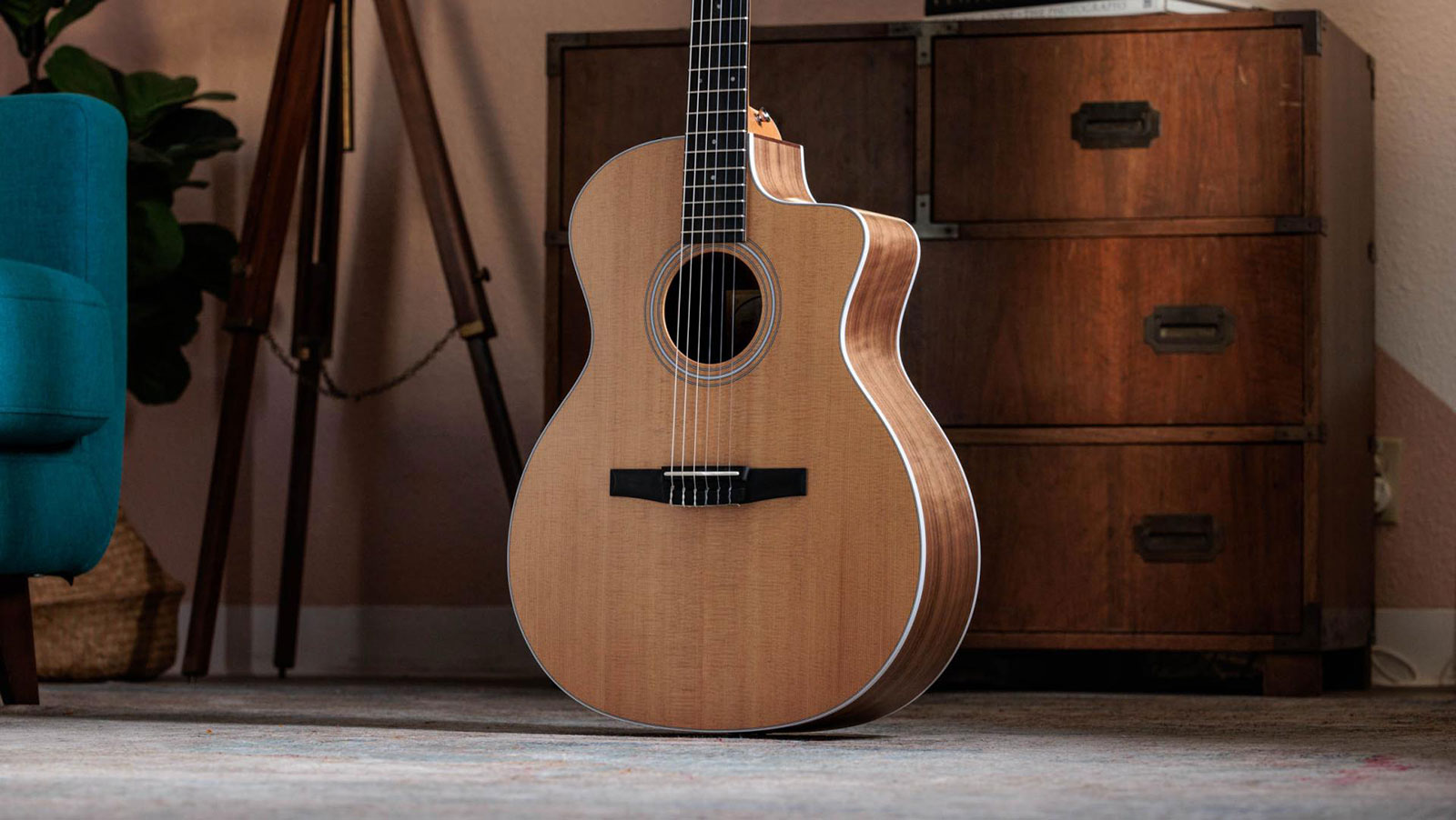 Taylor 214ce-n 2024 Grand Auditorium Cw Epicea Noyer Eb Esn - Natural - Guitare Classique Format 4/4 - Variation 2