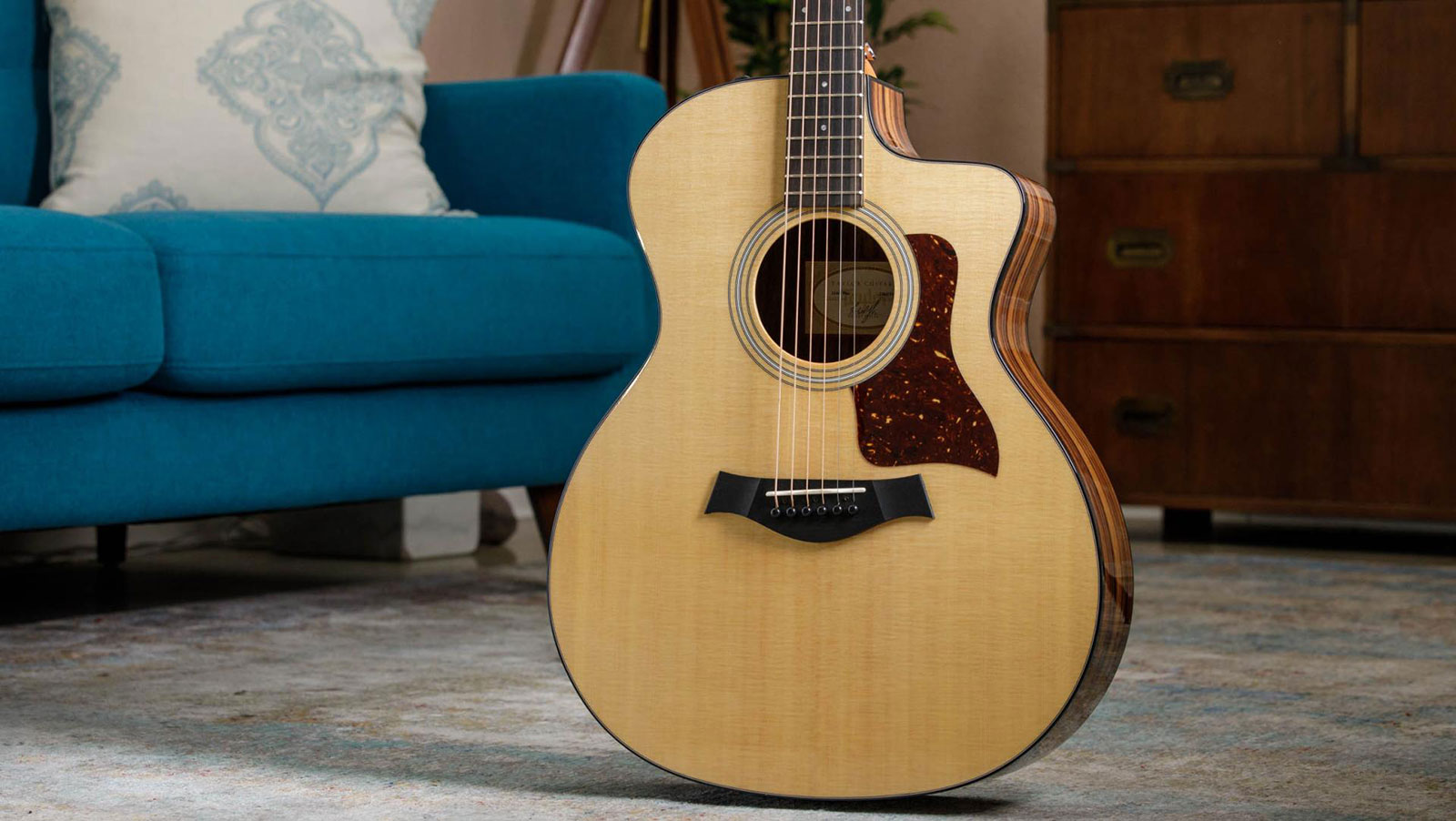 Taylor 214ce Plus Lh Grand Auditorium Cw Gaucher Epicea Palissandre Eb Es2 - Natural - Guitare Folk - Variation 2