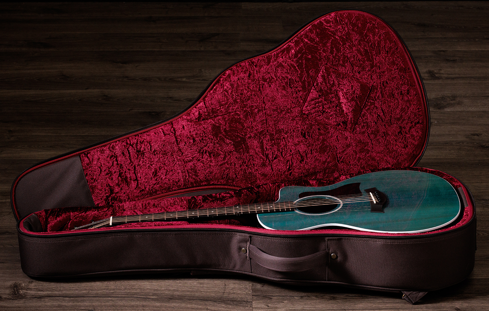 Taylor 214ce Plus Special Edition Grand Auditorium Cw Epicea Noyer Eb Es2 - Trans Blue - Guitare Folk - Variation 8