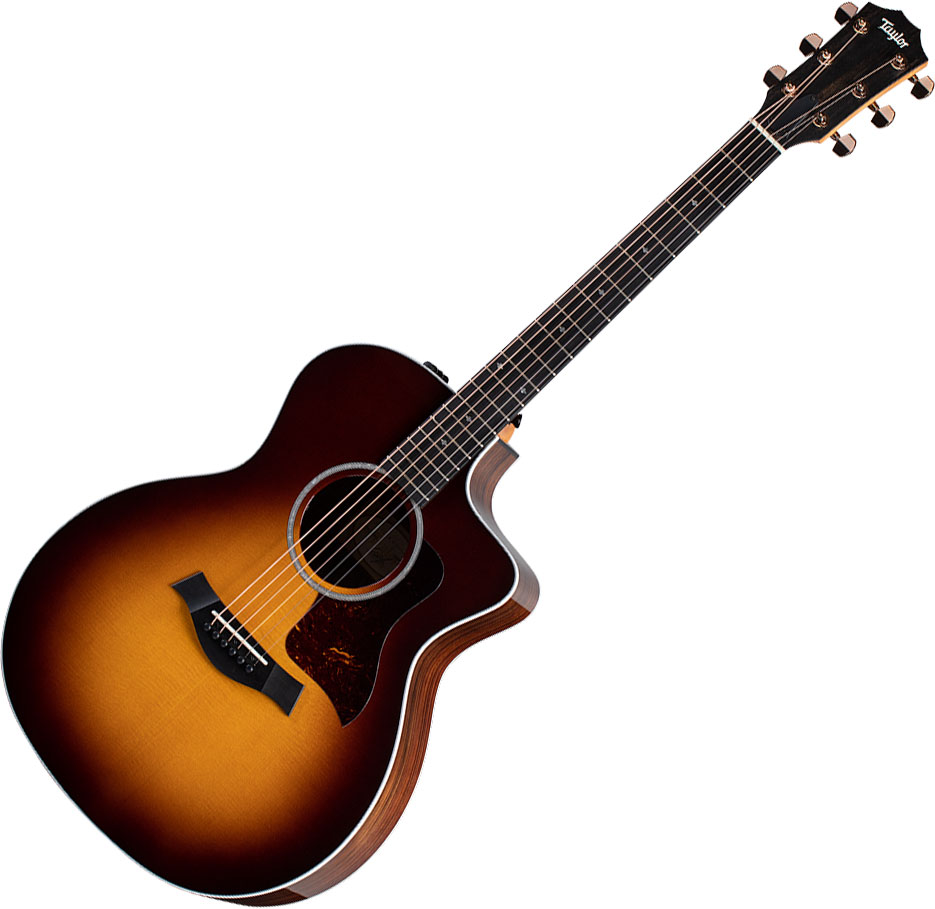 Taylor 214ce-sb Dlx Gold Hardware Grand Auditorium Cw Epicea Palissandre Eb Es2 - Tobacco Sunburst - Guitare Electro Acoustique - Variation 5