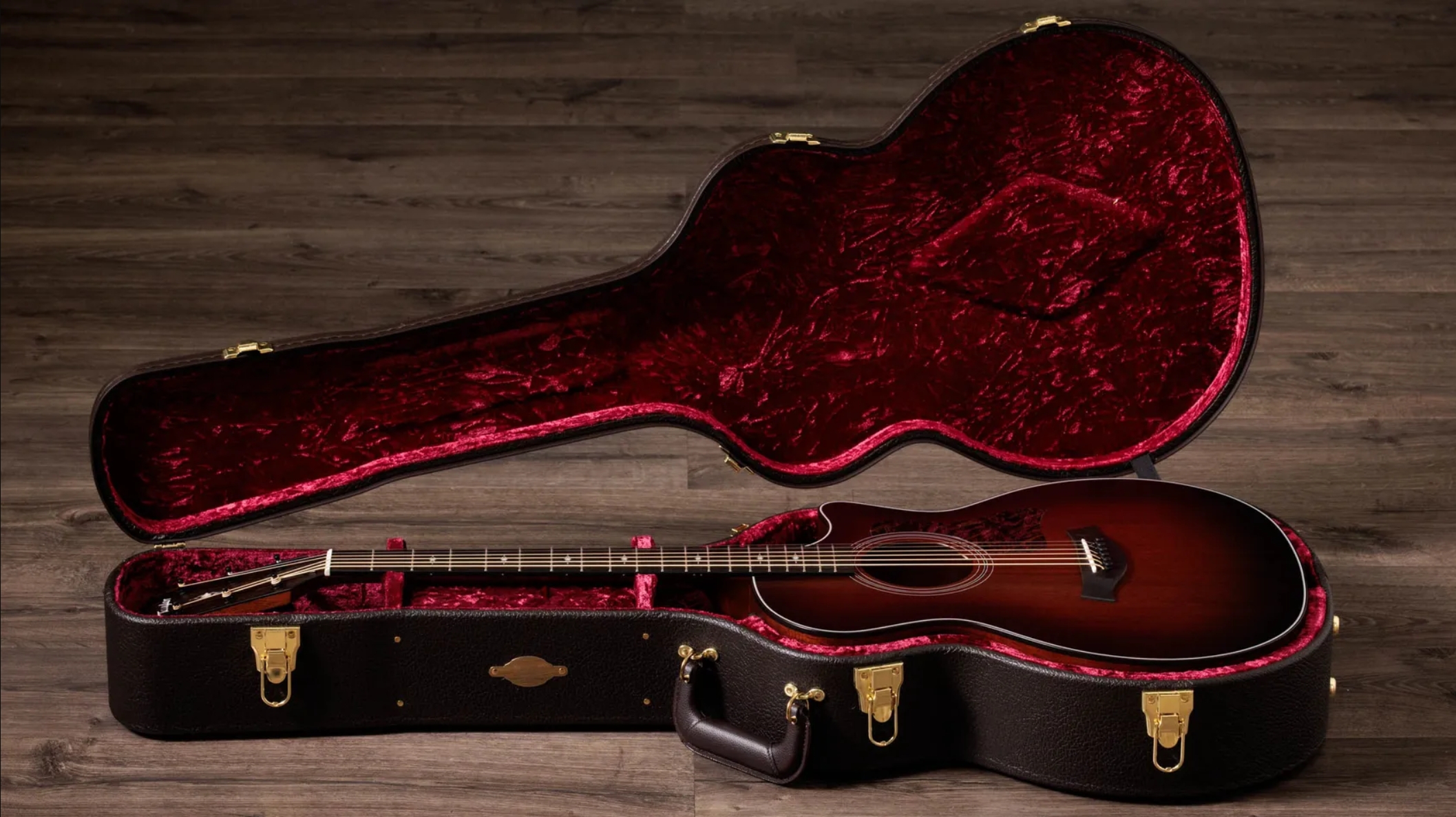 Taylor 324ce Baritone 6 Ltd Grand Auditorium Cw Tout Acajou Eb Es2 - Shaded Edgeburst Top Satin - Guitare Folk - Variation 6