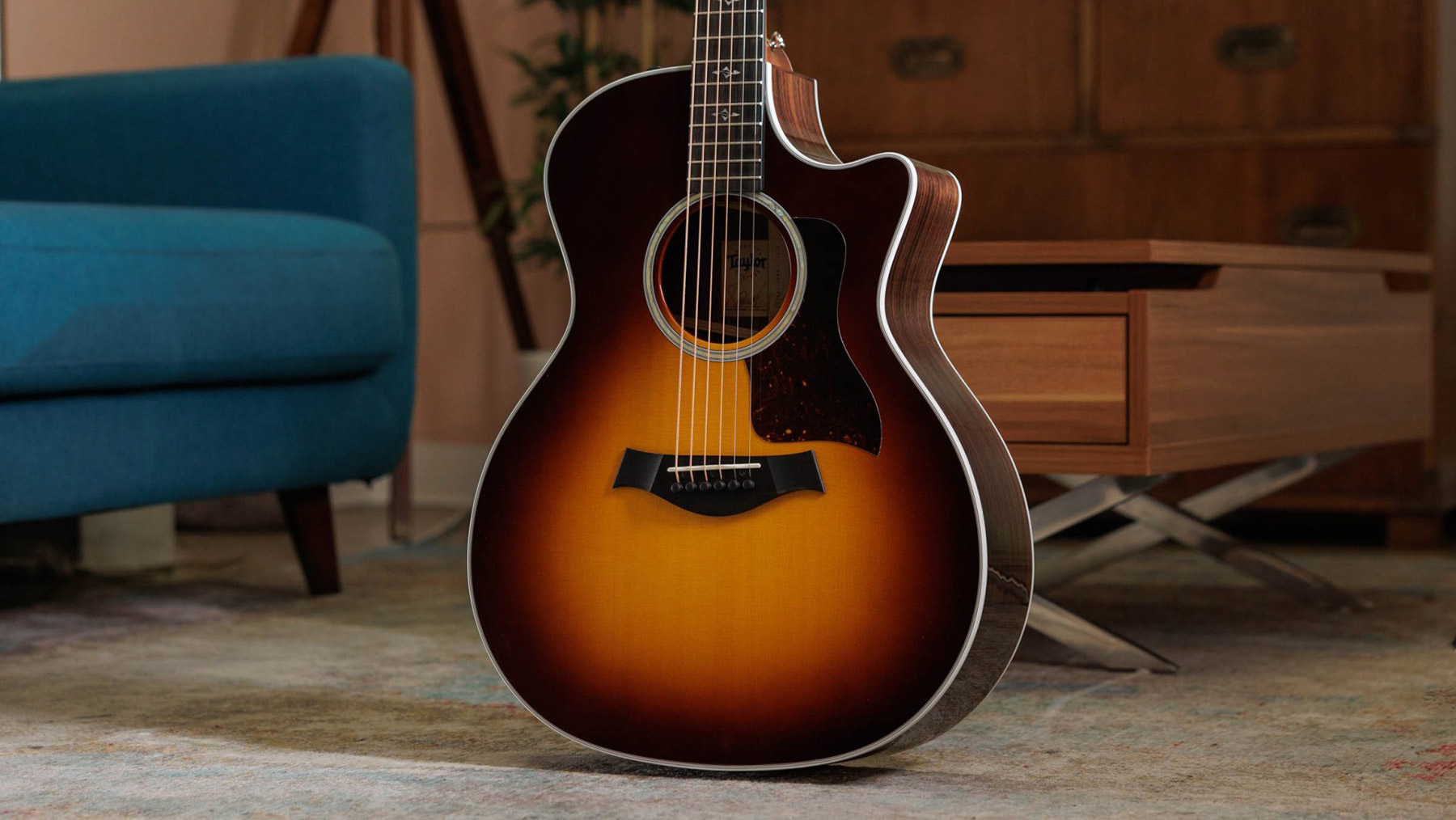 Taylor 414ce Grand Auditorium Cw Epicea Palissandre Eb Es2 - Tobacco Sunburst - Guitare Electro Acoustique - Variation 8