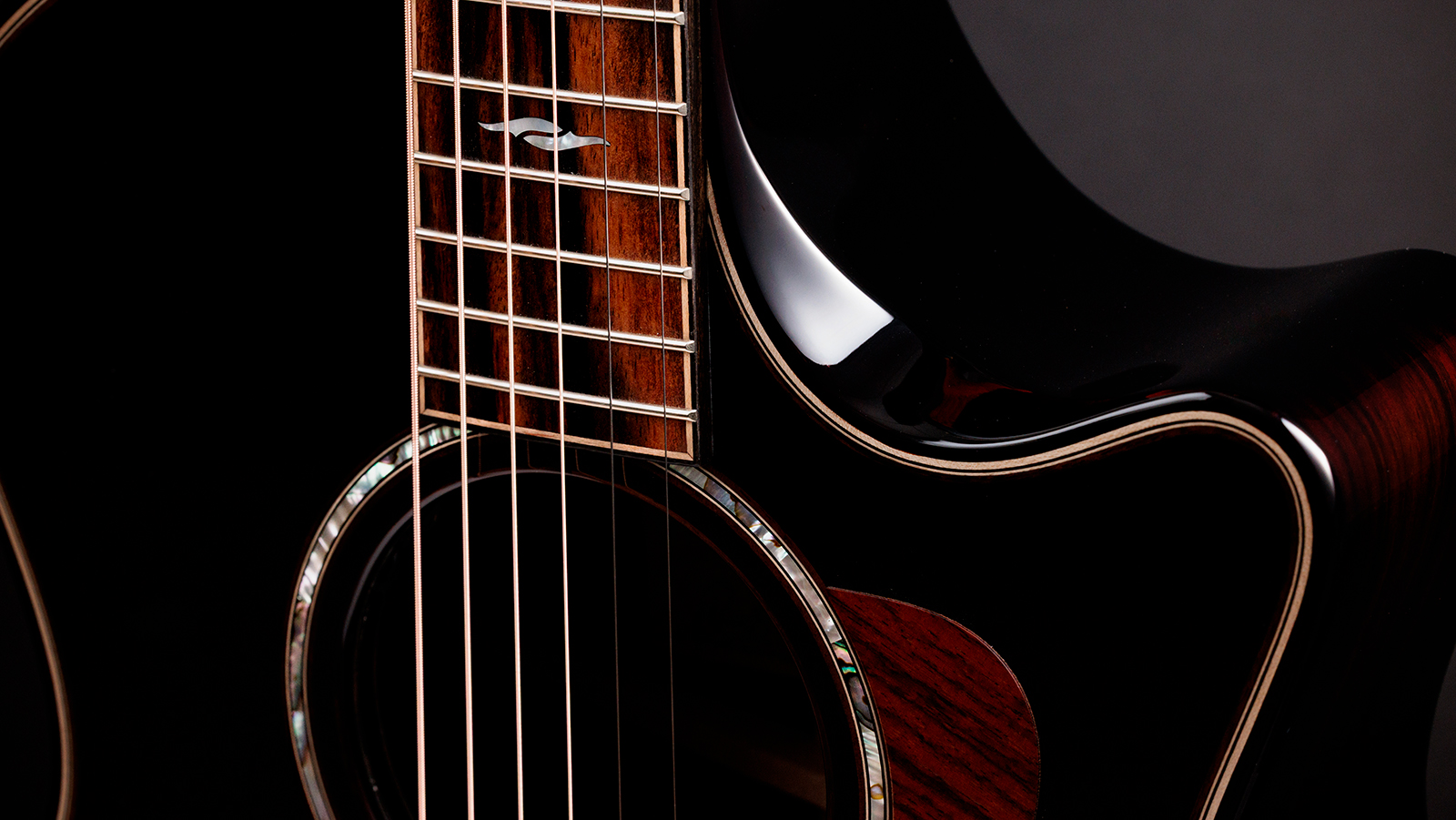 Taylor 814ce Builders Edition Next Gen. Grand Auditorium Cw Tout Epicea Palissandre Eb Claria - Blacktop & Kona Edgeburst - Guitare Folk - Variation 4