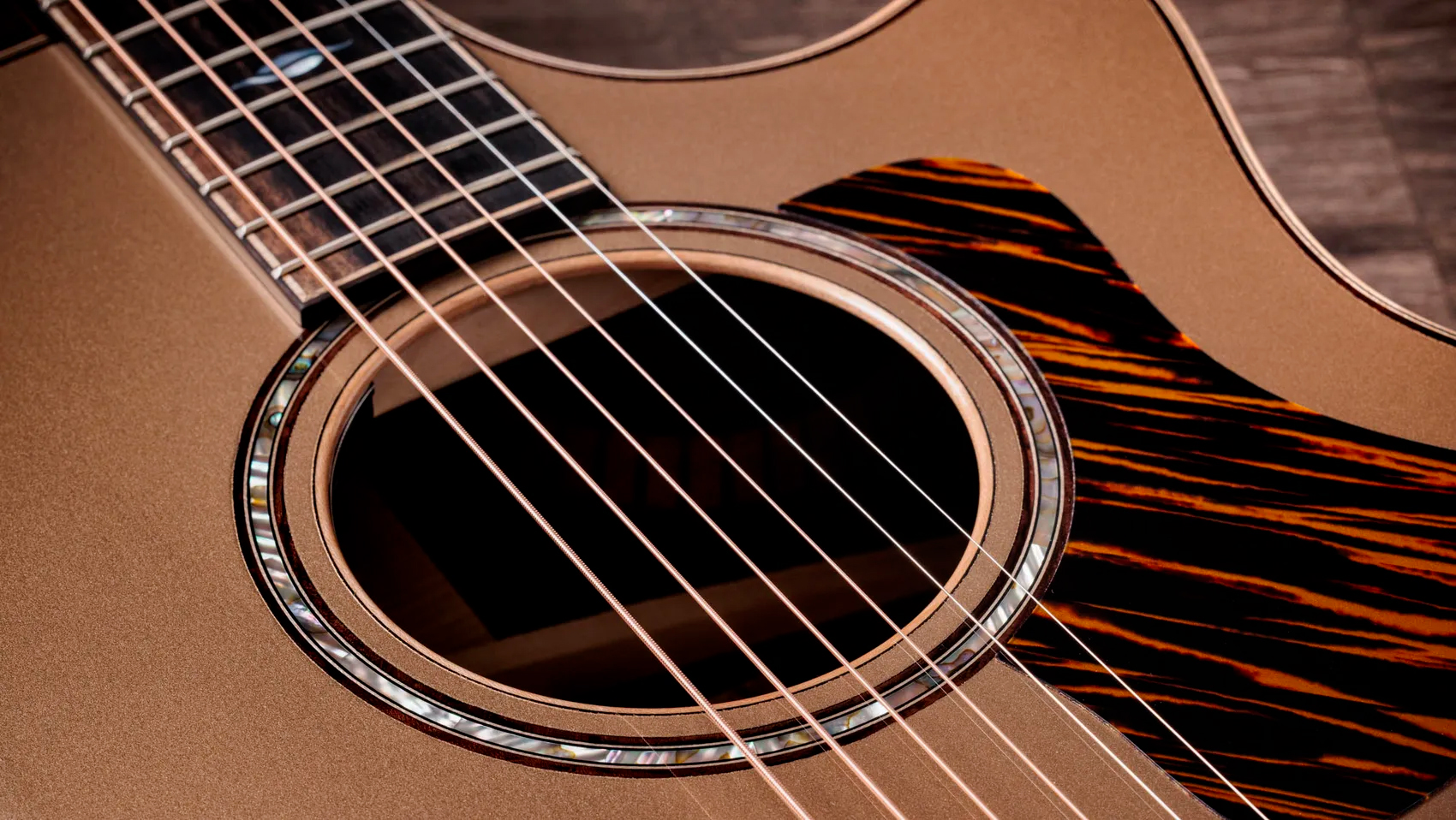 Taylor 814ce Ltd Casablanca Beige Top - Casablanca Beige Metallic - Guitare Folk - Variation 3
