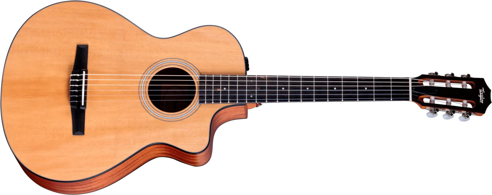 Taylor 112ce-n Grand Concert Cw Nylon Epicea Sapele Eb Esn - Natural Matte - Guitare Classique Format 4/4 - Main picture