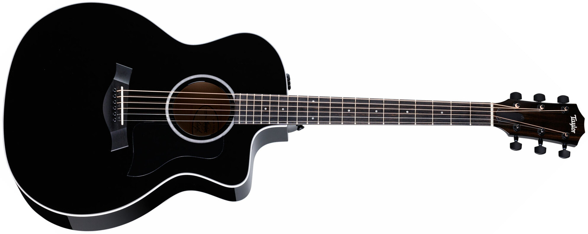 Taylor 214ce-blk Plus 2024 Grand Auditorium Cw Epicea Palissandre Eb Es2 - Black - Guitare Electro Acoustique - Main picture