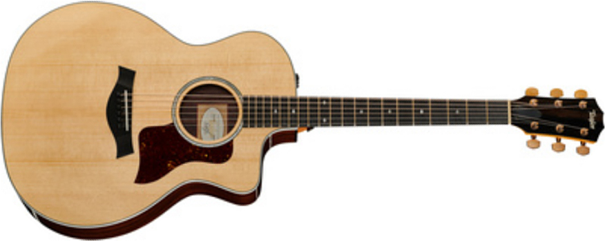 Taylor 214ce Dlx Gold Hardware Grand Auditorium Cw Epicea Palissandre Eb Es2 - Natural - Guitare Electro Acoustique - Main picture