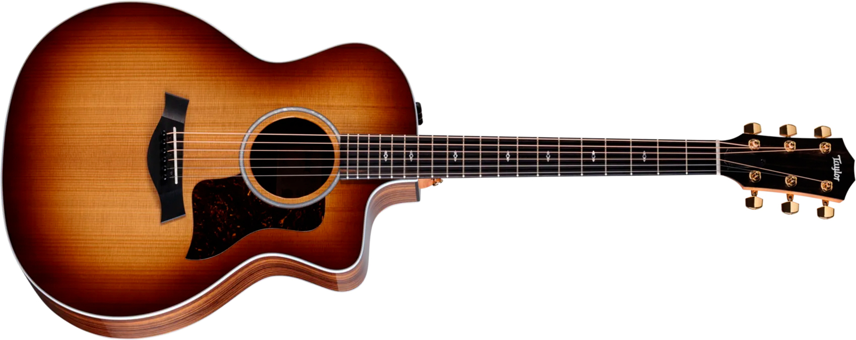 Taylor 214ce Sunset Blvd Mex Grand Auditorium Cw Epicea Noyer Eb Es2 - Shaded Edgeburst Top - Guitare Folk - Main picture
