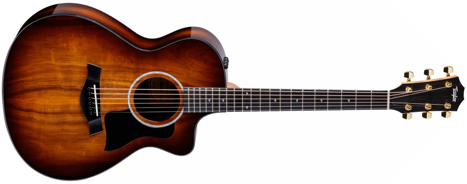 Taylor 222ce-k Dlx Grand Concert Cw Tout Koa Eb Es2 - Shaded Edgeburst - Guitare Electro Acoustique - Main picture