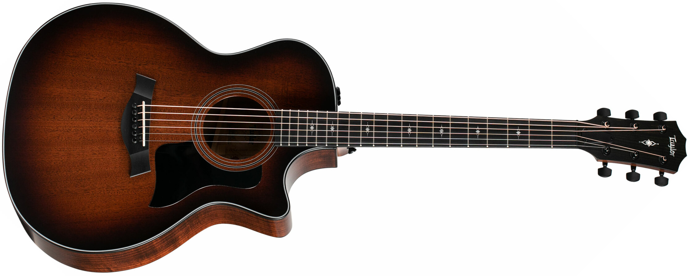 Taylor 324ce Tropical Mahogany Grand Auditorium Cw Tout Acajou Eb Es2 - Shaded Edgeburst Top - Guitare Electro Acoustique - Main picture