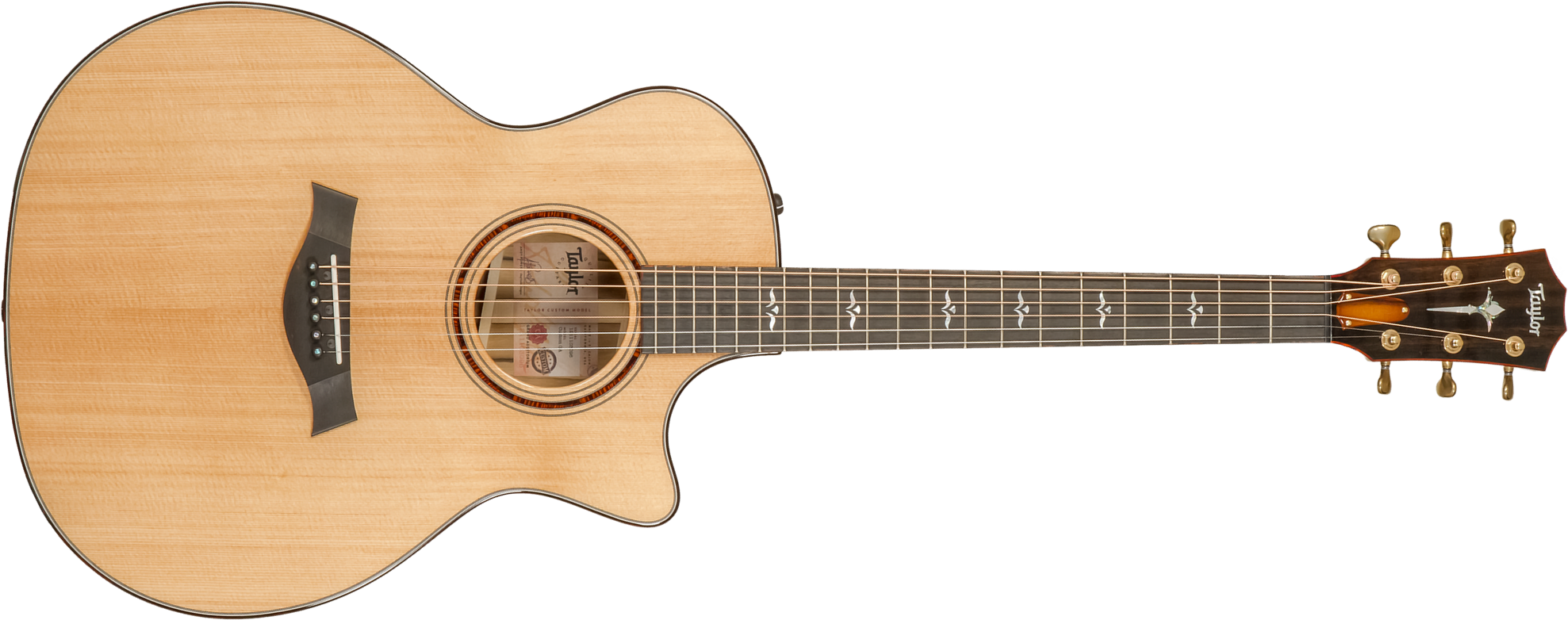 Taylor Custom Shop Ga-e Grand Auditorium Cw Epicea Blackheart Sassafras Eb Es2 #1211103096 - Natural - Guitare Folk - Main picture