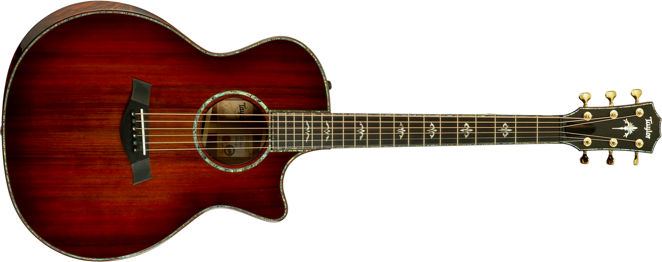 Taylor Custom Shop Grand Auditorium Cw Redwood / Koa Eb Es2 #1211143039 #1210103110 - Shaded Edgeburst - Guitare Folk - Main picture