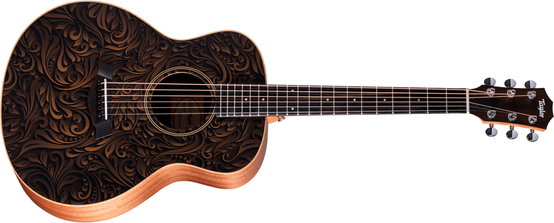 Taylor Gs Mini-e Special Edition Parlor Shsc Epicea Sapele Es-b Eb - Paisley Burst - Guitare Folk - Main picture