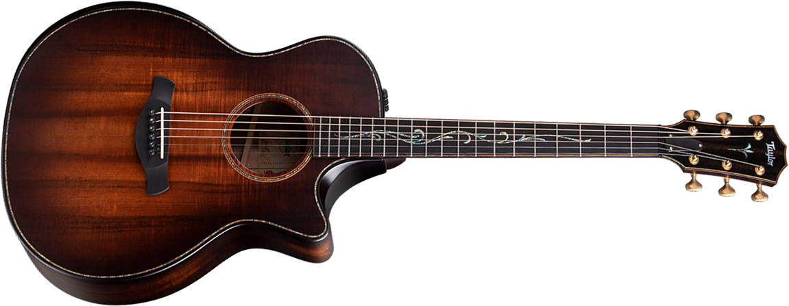 Taylor K24ce Builder's Edition V-class Grand Auditorium Cw Tout Koa Eb Es2 - Kona Burst - Guitare Electro Acoustique - Main picture