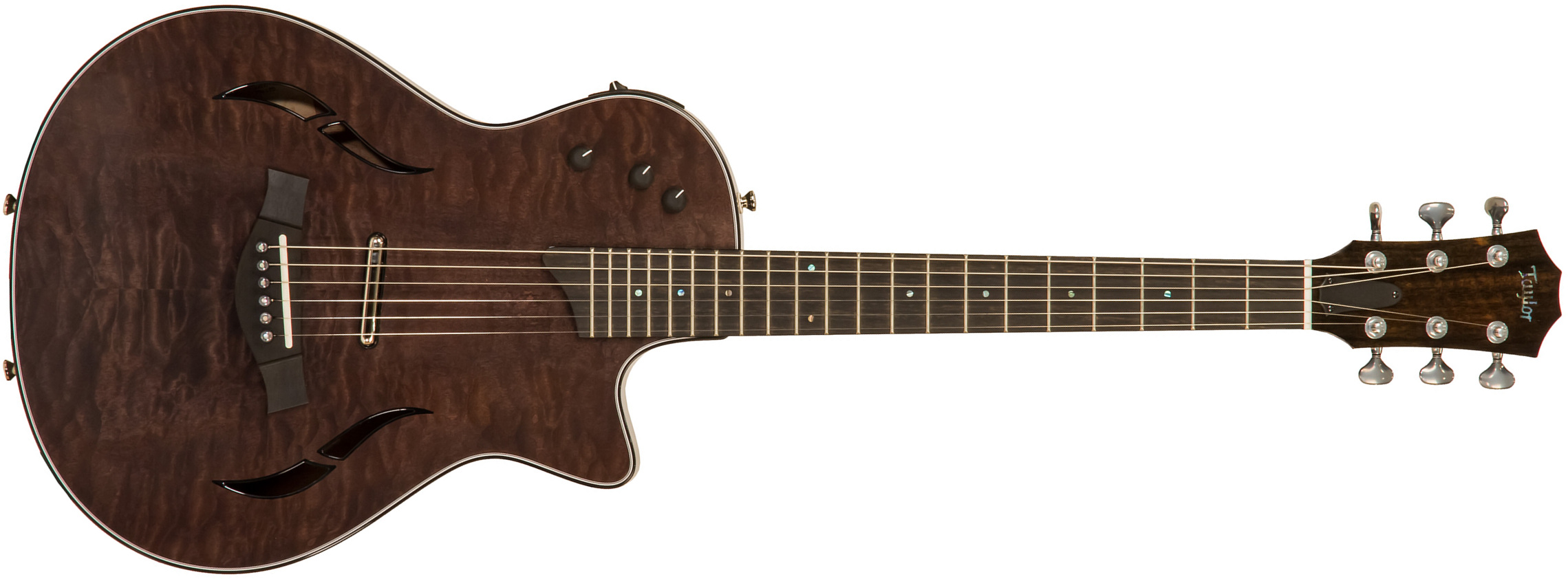 Taylor T5z Ltd Cw Quilt Maple Top Sapele Eb - Shark Gray - Guitare Électrique 1/2 Caisse - Main picture