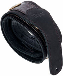 Sangle courroie Taylor Grand Pacific 3inc. Nickel Concho Leather Guitar Strap #4122-30 - Black