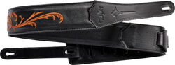 Sangle courroie Taylor Nouveau 2.5inc. Embroidered Leather Guitar Strap #4119-25