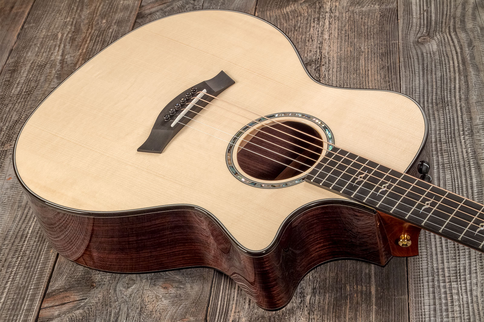 Taylor Custom Shop Ga-e Grand Auditorium Cw Epicea Palissandre Eb Es2 #1211133096 - Natural - Guitare Folk - Variation 2