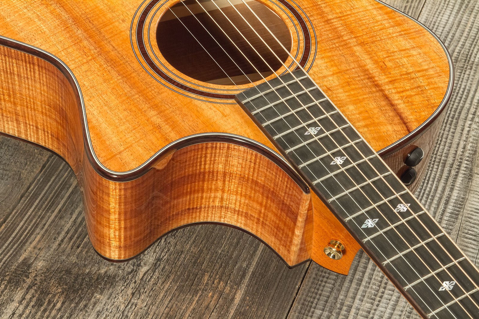 Taylor Custom Shop Ga-e Grand Auditorium Cw Tout Koa Eb Es2 #1211143039 - Natural - Guitare Acoustique - Variation 4