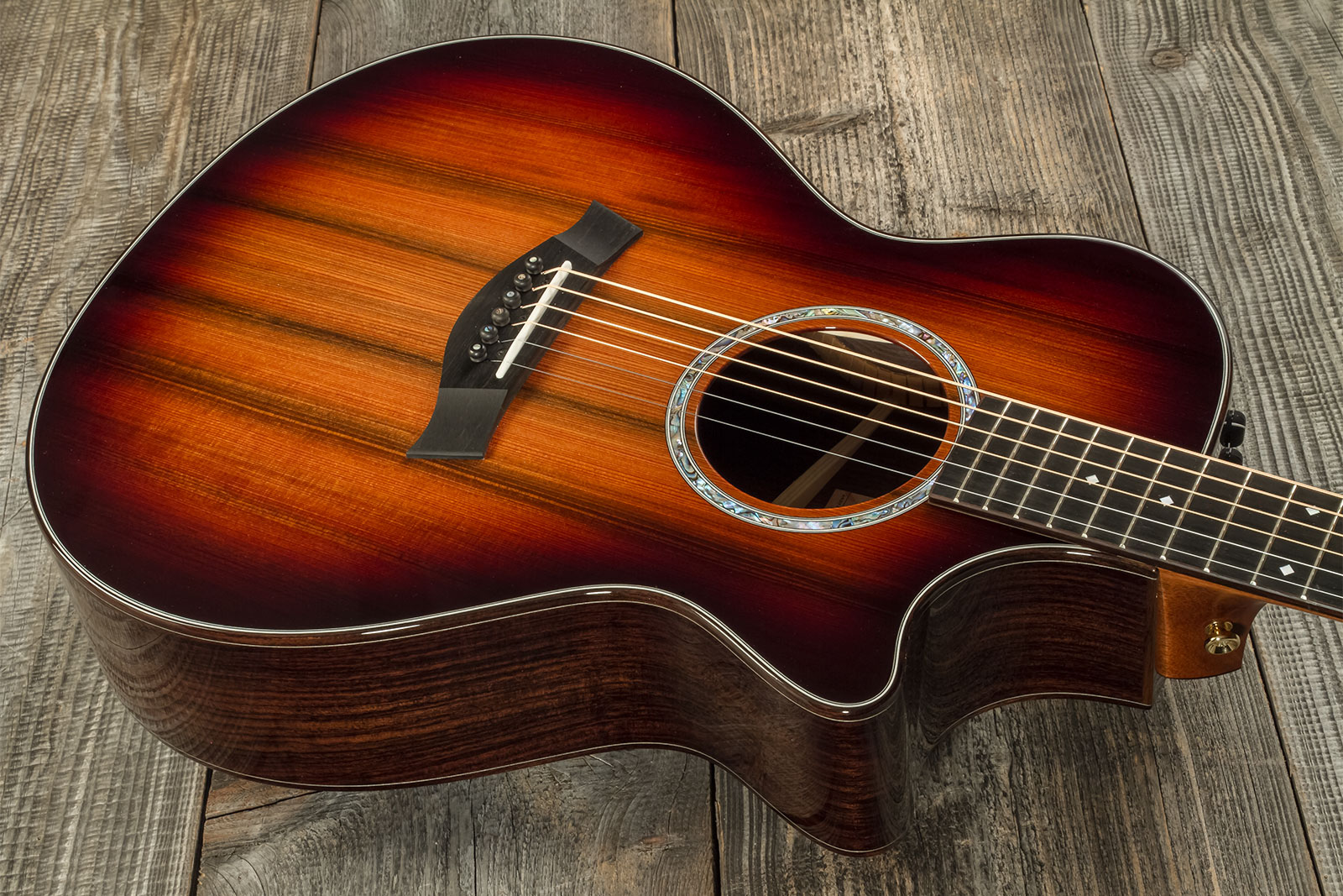 Taylor Custom Shop Gc-e Grand Concert Cw Sinker Redwood Palissandre Eb Es2 #1211103097 - Sunburst - Guitare Folk - Variation 2