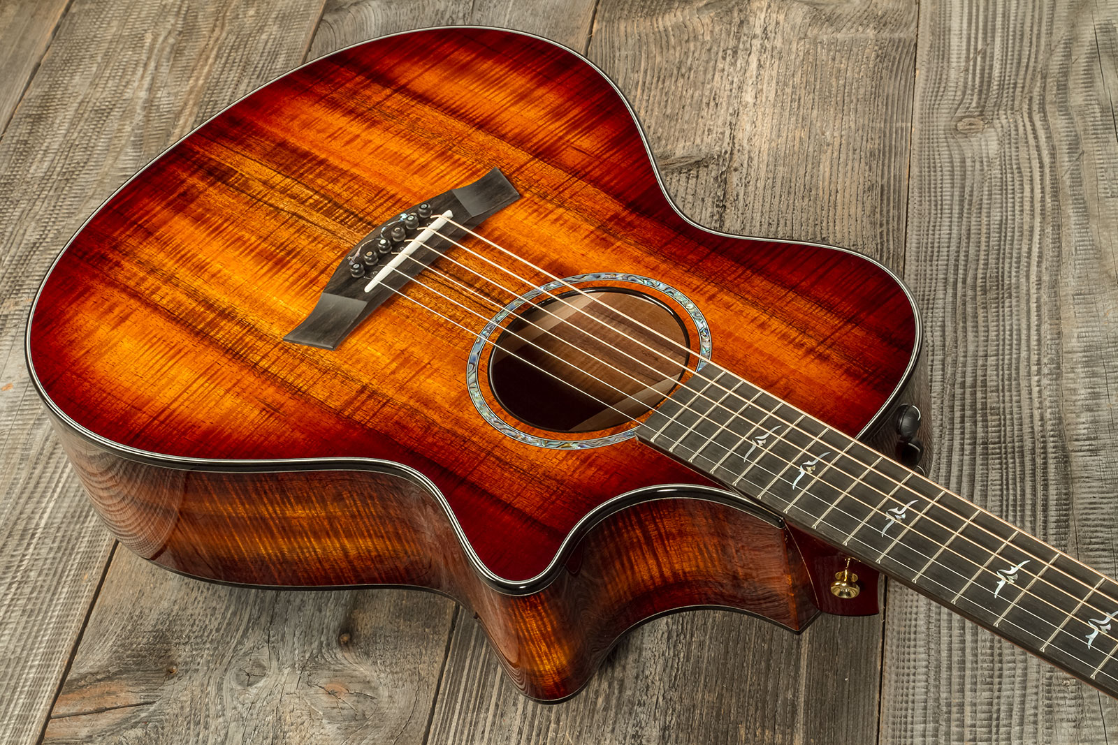 Taylor Custom Shop Gc-e Grand Concert Cw Tout Koa Eb Es2 #1211133097 - Sunburst - Guitare Folk - Variation 2