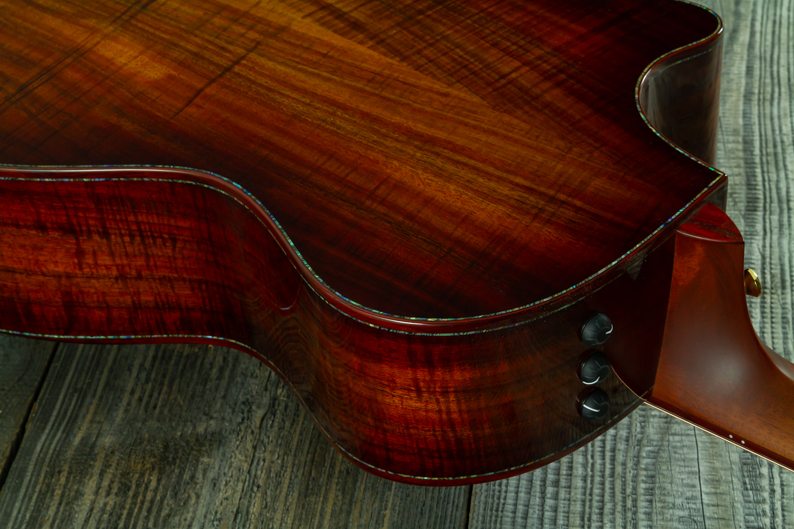 Taylor Custom Shop Grand Auditorium Cw Redwood / Koa Eb Es2 #1211143039 #1210103110 - Shaded Edgeburst - Guitare Folk - Variation 10